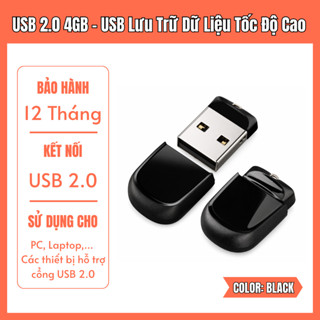 USB 2.0 4GB – USB Lưu Trữ Dữ Liệu Tốc Độ Cao Cho PC, Laptop, Thiết Bị Hỗ Trợ Cổng USB 2.0 (No Box)