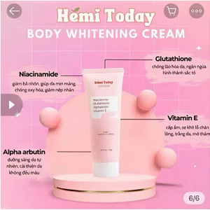 Kem Body Dưỡng Trắng Da Nâng Tone Tức Thì Hemi Today Dưỡng Da An Toàn 100ml