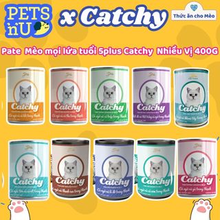 [CHÍNH HÃNG] Pate Mèo CATCHY Nhiều Hương Vị Cho Mèo Lon 400G