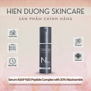 Serum ASAP N20 Peptide Complex with 20% Niacinamide | Phục hồi, chống lão hoá, sáng da, cải thiện lỗ