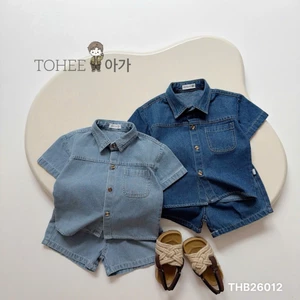 Bộ jean cộc unisex cho bé trai bé gái, bộ bò cá tính phong cách Hàn Quốc (không kèm áo phông trắng)