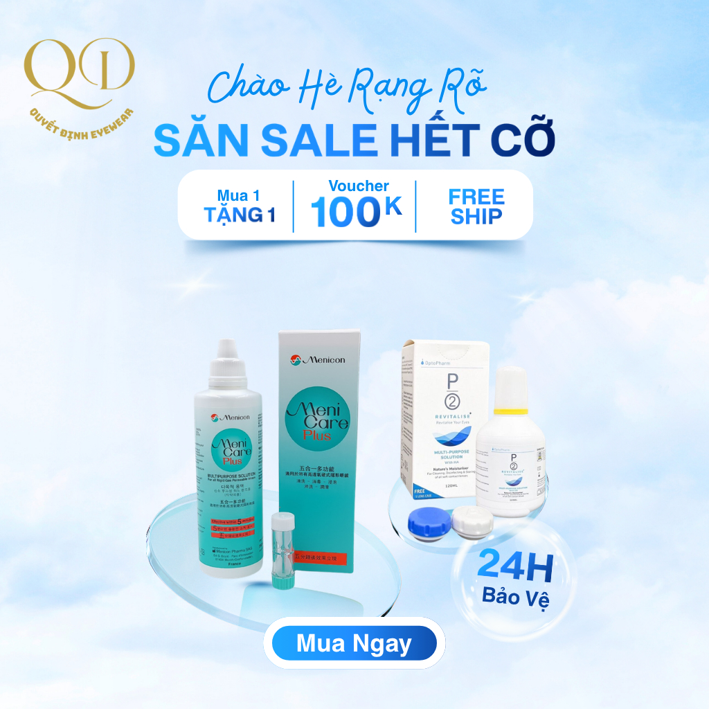 MeniCare Plus – Dung Dịch Ngâm, Rửa & Bảo Quản Kính Áp Tròng Cứng 250ml, Hộp