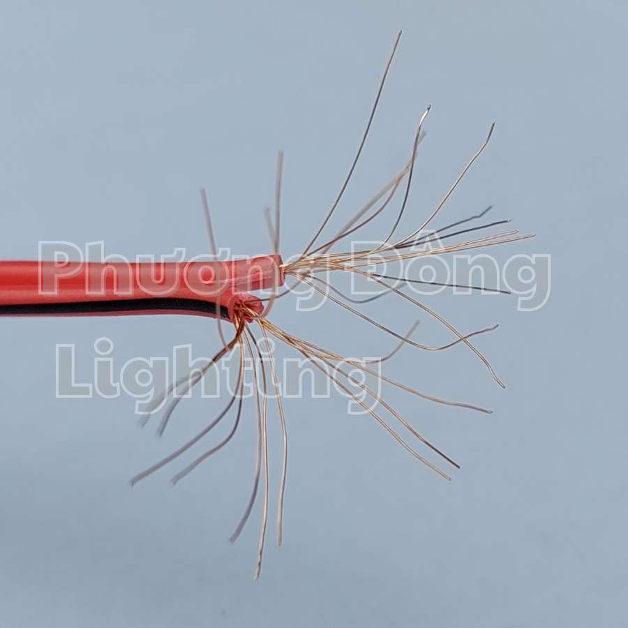 Cuộn 100m Dây điện đôi đỏ đen (Dây loa) 2x15 tim Lõi đồng 100% Chuyên dùng cho Dây Loa hàn mạch điện tử