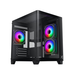 Vỏ Case Máy Tính Xigmatek Pano M Nano 3IF (EN49347) - Bể Cá Không Cột Trụ, Kèm Sẵn 3 Fan Vô Cực H23F