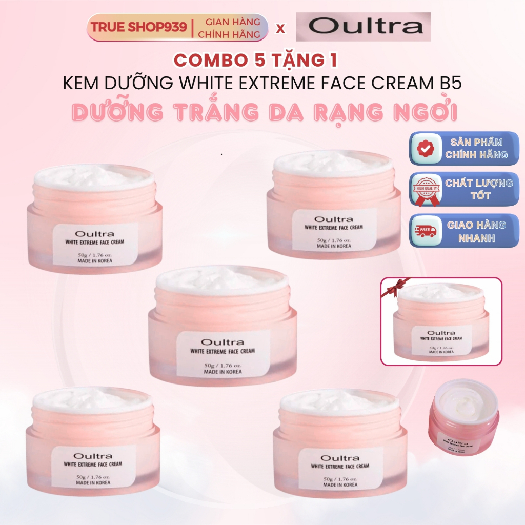 [5 tặng 1] Bộ sản phẩm Dưỡng Da trắng Sáng OULTRA làm đẹp