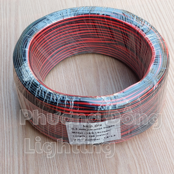 10 mét Dây Điện Đỏ Đen - Dây điện chuyên dùng cho LED quảng cáo, loa nguồn cong suất nhỏ