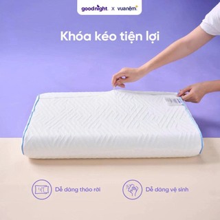 Gối foam vân mây cao cấp Vua Nệm Goodnight Nori 2.0 cho mẹ bầu sau sinh, Gối công thái học giảm đau