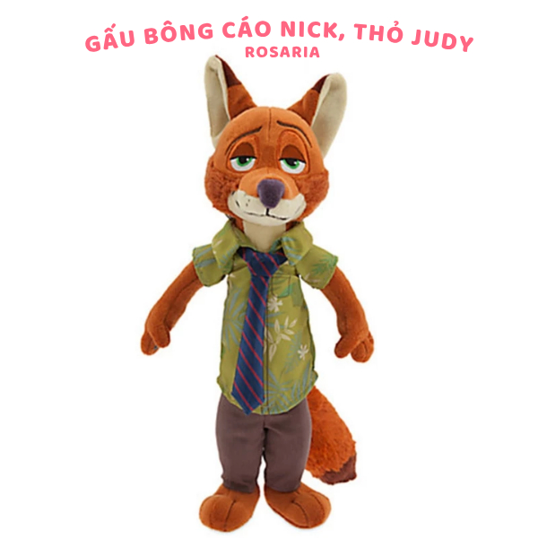 Thú Nhồi Bông Cáo Nick, Thỏ Judy Cute Cosplay, Gấu Bông Cáo Hoạt Hình Dễ Thương, Quà Tặng Người Yêu - GẤU BÔNG XINH ROSA