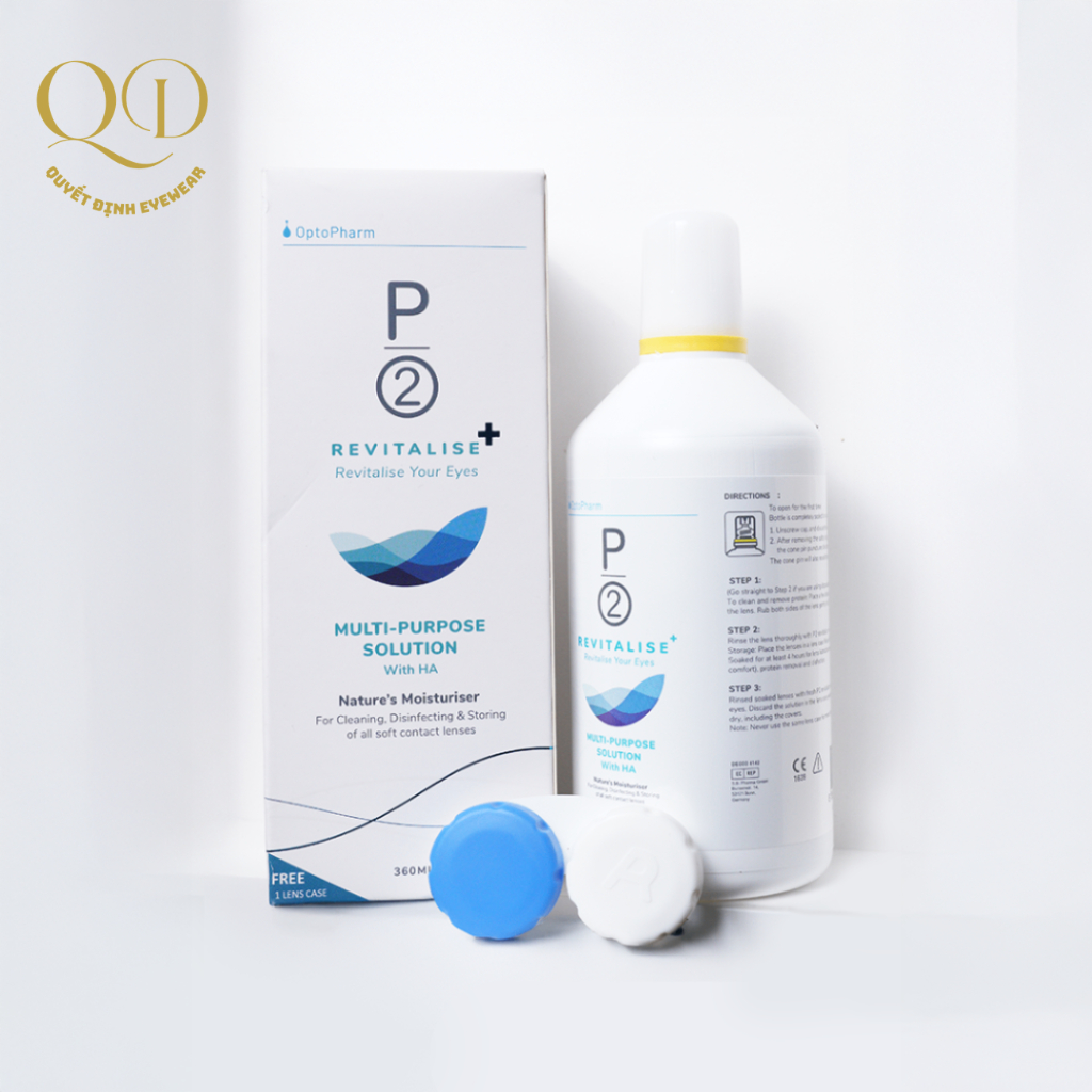 P2 REVITALISE – Dung Dịch Ngâm, Rửa & Bảo Quản Kính Áp Tròng MPS 120ml/360ml, Hộp