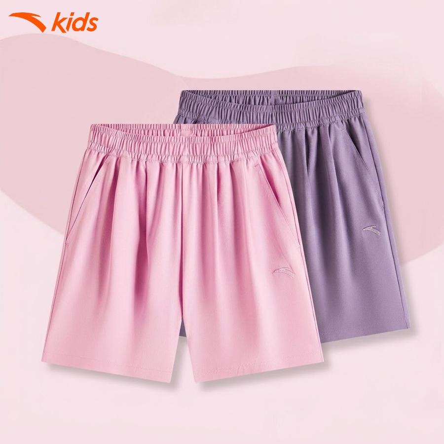 Anta Kids Quần Short Cho Bé Gái Thể Thao Thời Trang Năng Động Thoải Mái 3625C6312