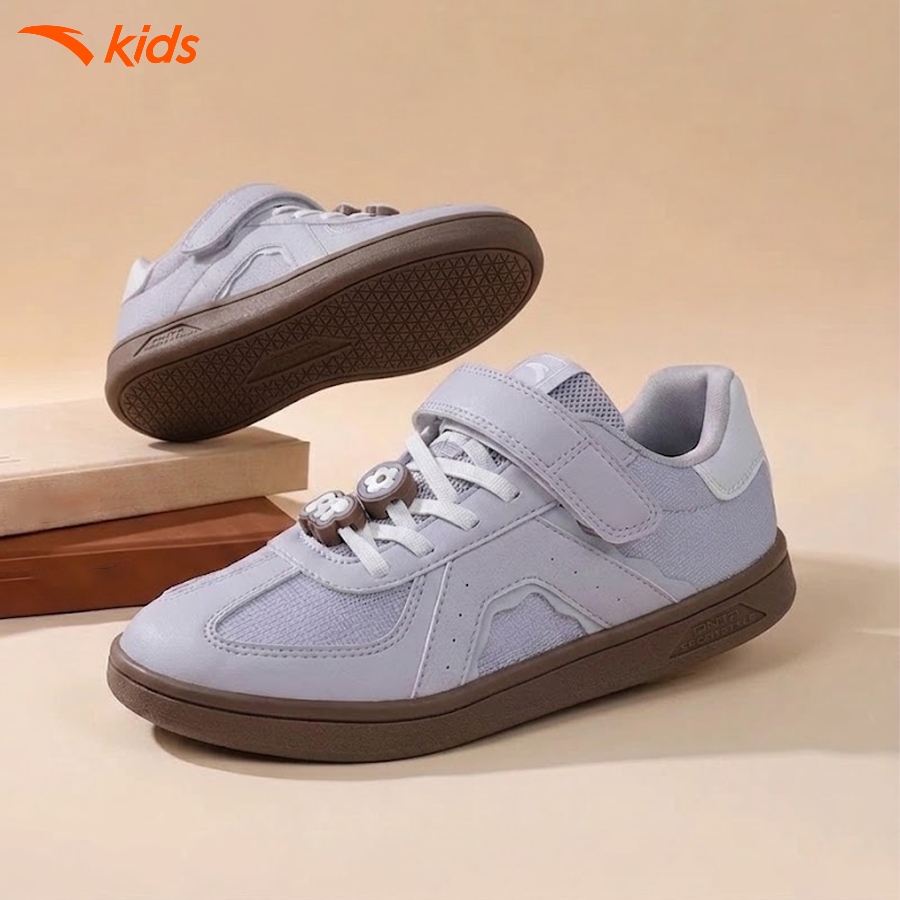 Anta Kids Giày Thể Thao Bé Gái Đế Cao Su Êm Ái Thích Hợp Đi Học Đi Chơi 3226B8008