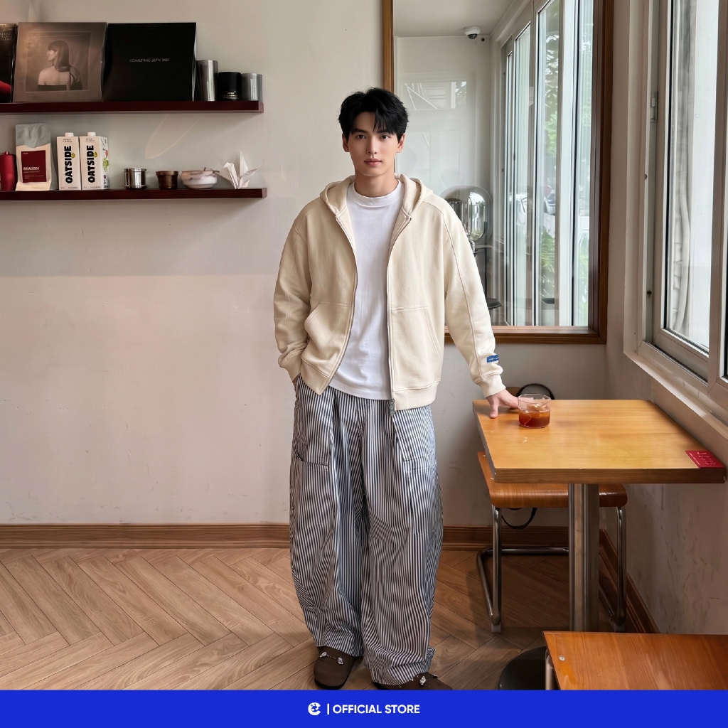 Áo khoác hoodie zip nam nữ mũ 2 lớp boxy Local Brand Chính Hãng City Cycle Áo Khoác Hoodie zip On My Way