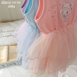 Váy công chúa bé gái 2-7 tuổi thời trang QCCC váy cotton xòe tầng mềm mại phong cách Hàn D1309