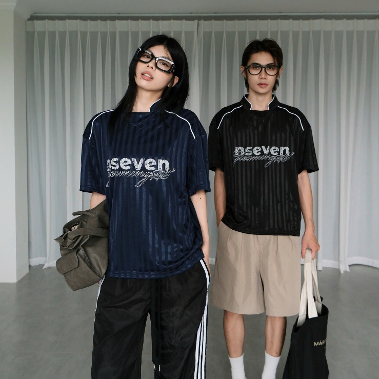 Áo Thun Jersey Cộc Tay NEWSEVEN Shadow Stripe Jersey NAT.508