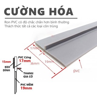 Thanh PVC chặn khe cửa Có 5 Màu.Ron chặn khe hở 100cm đa năng, Nẹp dán chân cửa chống côn trùng-GD