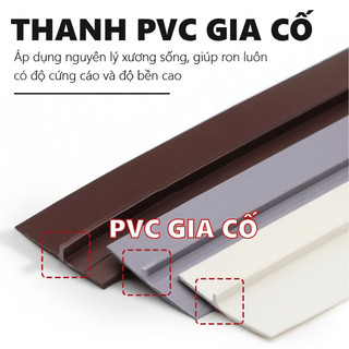 Thanh PVC chặn khe cửa Có 5 Màu.Ron chặn khe hở 100cm đa năng, Nẹp dán chân cửa chống côn trùng-GD