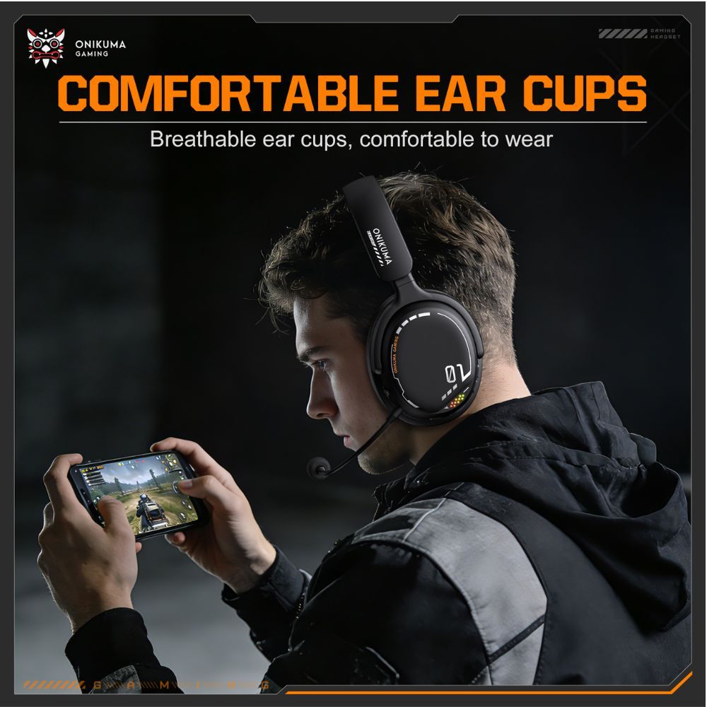 Tai nghe Gaming không dây Onikuma GT886 - 3 Mode - Pin 1000mah - Mic đàm thoại - Âm thanh 360 Turnn sẵn | BigBuy360 - bigbuy360.vn