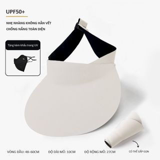 Mũ Visor Chống Nắng UPF50+ Cocoon You Mũ Nửa Đầu Vành Rộng Gấp Gọn Nhẹ Thoáng Khí Che Mặt UV