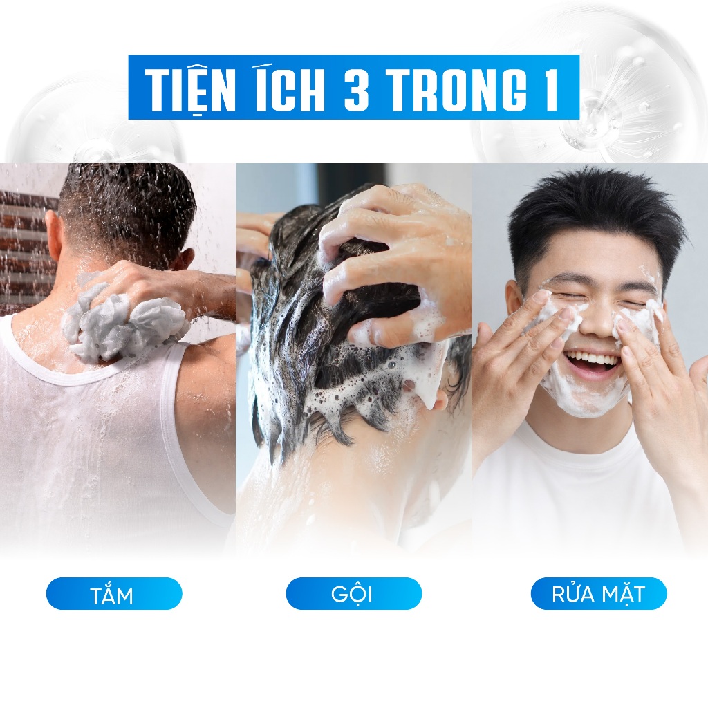 Sữa tắm gội nam 3in1 Rhys Man hương nước hoa Rhys Legend 350ml