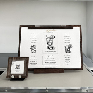 Bảng Menu Để Quầy Có Nam Châm ADOR, Bảng Menu A3 Nam Châm, Bảng Menu Gỗ Để Quầy
