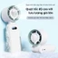 Quạt đeo cổ mini màn hình LED, quạt cầm tay đeo cổ siêu mạnh, quạt mini đeo cổ tích điện, quạt đeo cổ 199 cấp độ gió