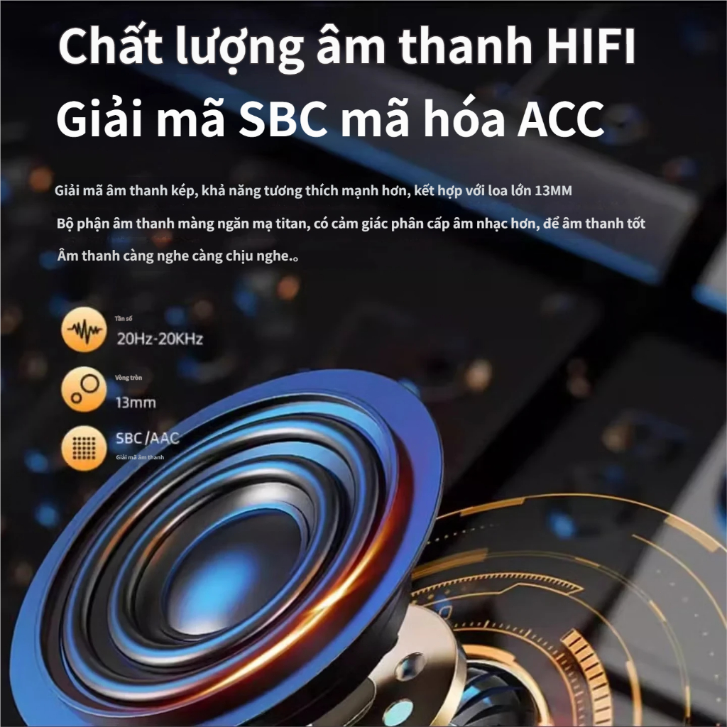Tai Nghe Bluetooth In-Ear Không Dây Tai Nghe Chống Nước Fone Điều Khiển Cảm Ứng Có Mic HD Cho iOS/Android
