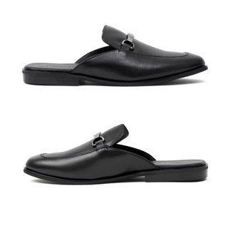 Giày sục nam da bò Horsebit loafer chính hãng FTTLeather giày lười nam hở gót thanh lịch FP502B0