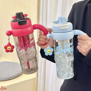Bình nước dung tích lớn 1200ml màu pastel có tay cầm tiện lợi