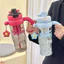 Bình nước dung tích lớn 1200ml màu pastel có tay cầm tiện lợi