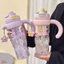 Bình nước dung tích lớn 1200ml màu pastel có tay cầm tiện lợi