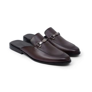 Giày sục nam da bò Horsebit loafer chính hãng FTTLeather giày lười nam hở gót thanh lịch FP502B0