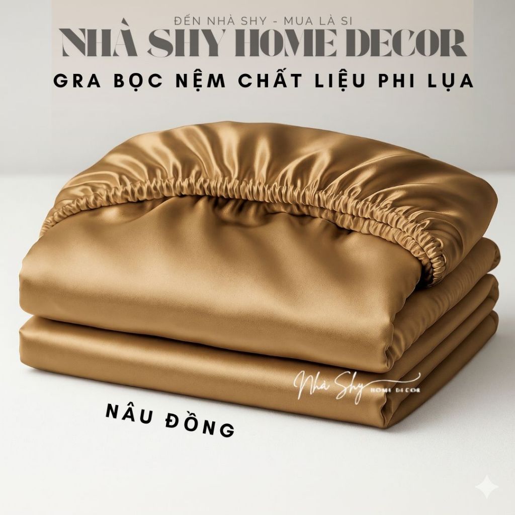 Grap Phi Lụa Mát Mịn Cao Cấp - 1 Tấm Gra Giuờng Lẻ - Đủ Size - Nhận Làm Theo Yêu Cầu - Nhà Shy Home Decor
