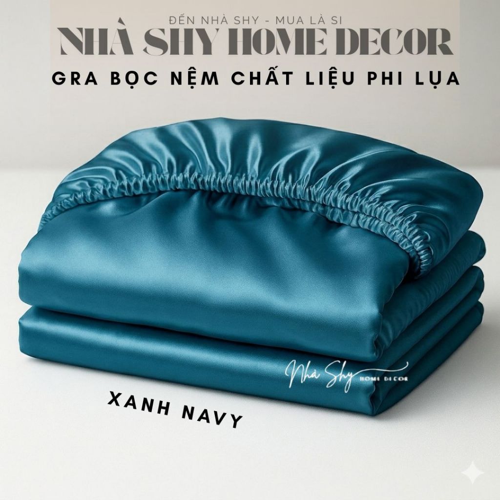 Gra Phi Lụa Mát Mịn Cao Cấp - 1 Tấm Gra Giuờng Lẻ - Đủ Size - Nhà Shy Home Decor