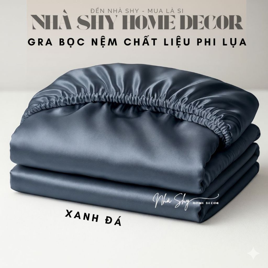 Grap Phi Lụa Mát Mịn Cao Cấp - 1 Tấm Gra Giuờng Lẻ - Đủ Size - Nhận Làm Theo Yêu Cầu - Nhà Shy Home Decor