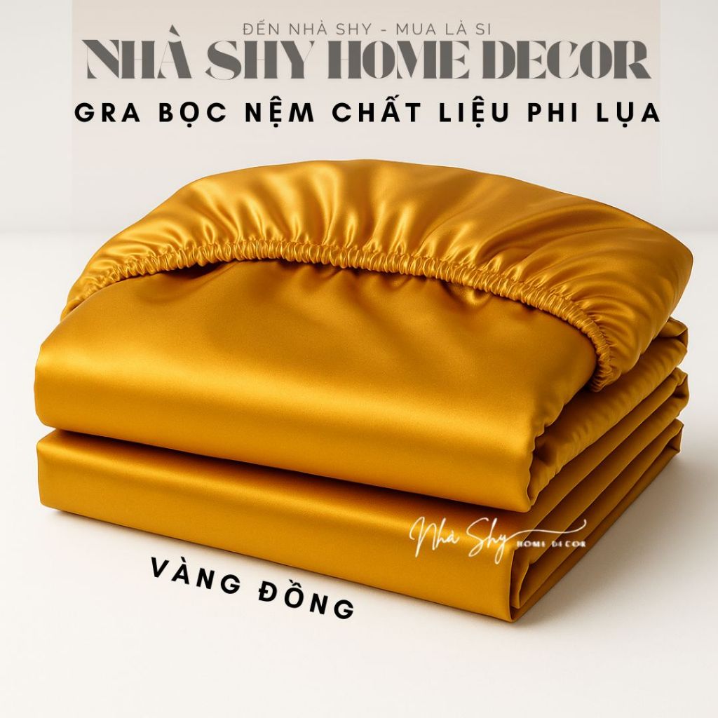 Grap Phi Lụa Mát Mịn Cao Cấp - 1 Tấm Gra Giuờng Lẻ - Đủ Size - Nhận Làm Theo Yêu Cầu - Nhà Shy Home Decor
