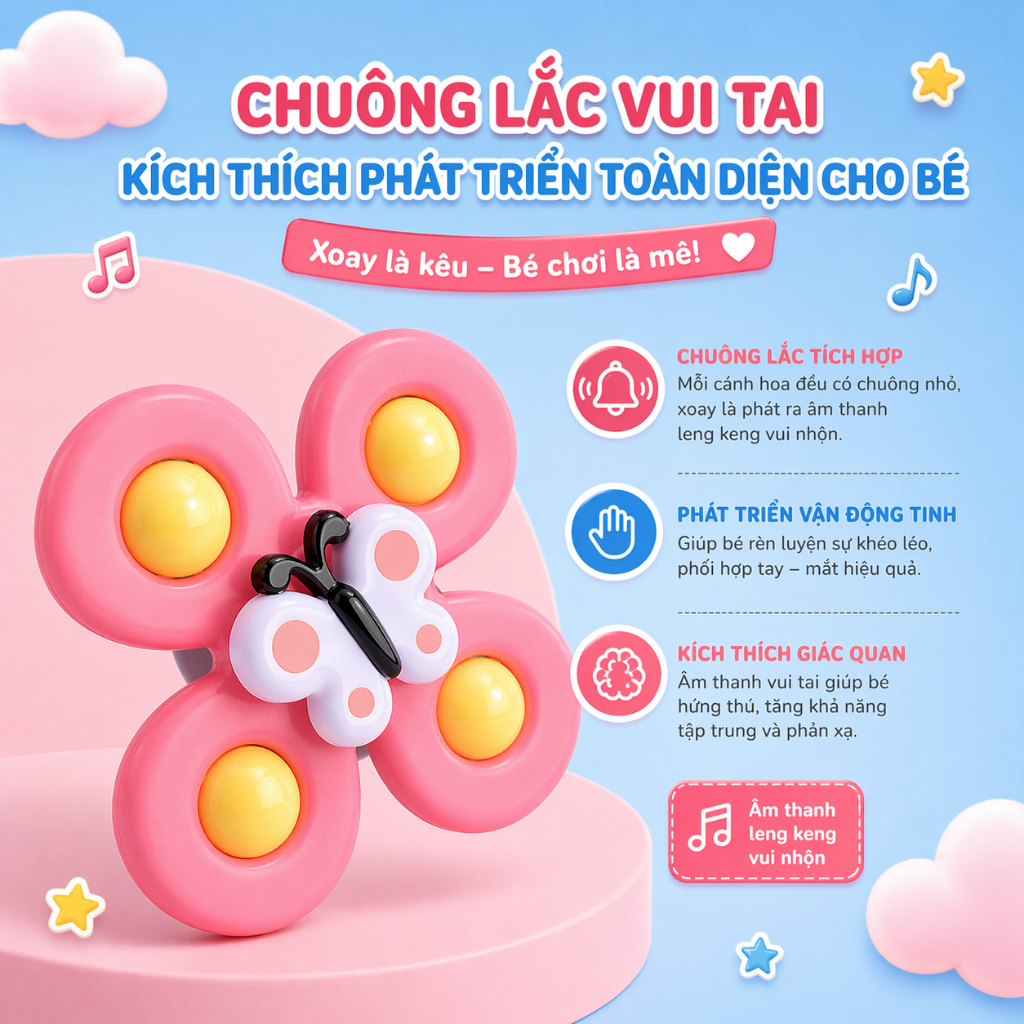 Đồ chơi chong chóng spinner dính tường quay quay cho bé vui chơi thoả thích