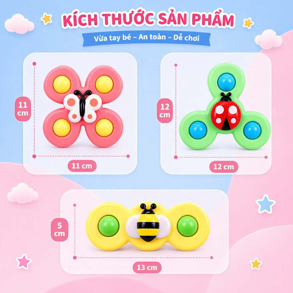 Đồ chơi chong chóng spinner dính tường quay quay cho bé vui chơi thoả thích
