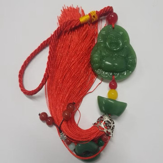 Dây  Khánh treo Hình Phật Di Lạc phong thuỷ trang trí xe ô tô - mang lại bình an cho lái xe
