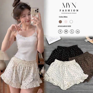 Quần Đùi Nữ Họa Tiết Hoa Nhí Bo Gấu Vải Mềm Đẹp Kiểu Dáng Hàn Quốc Năng Động Trẻ Trung {MYN91]