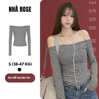 Áo Dài Tay Nữ Lệch Hở Vai Trễ Cổ Chất Vải Thun WDT004