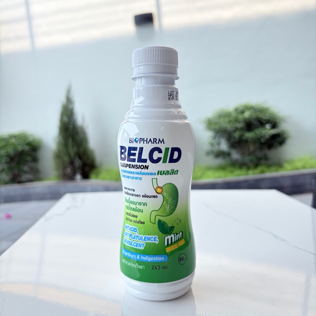 [COMBO 3 CHAI] Hỗ Trợ Giảm Trào Ngược Dạ Dày, Ợ Chua Belcid Suspension Biopharm Thái Lan 240ml - Vị Bạc Hà Không Đường