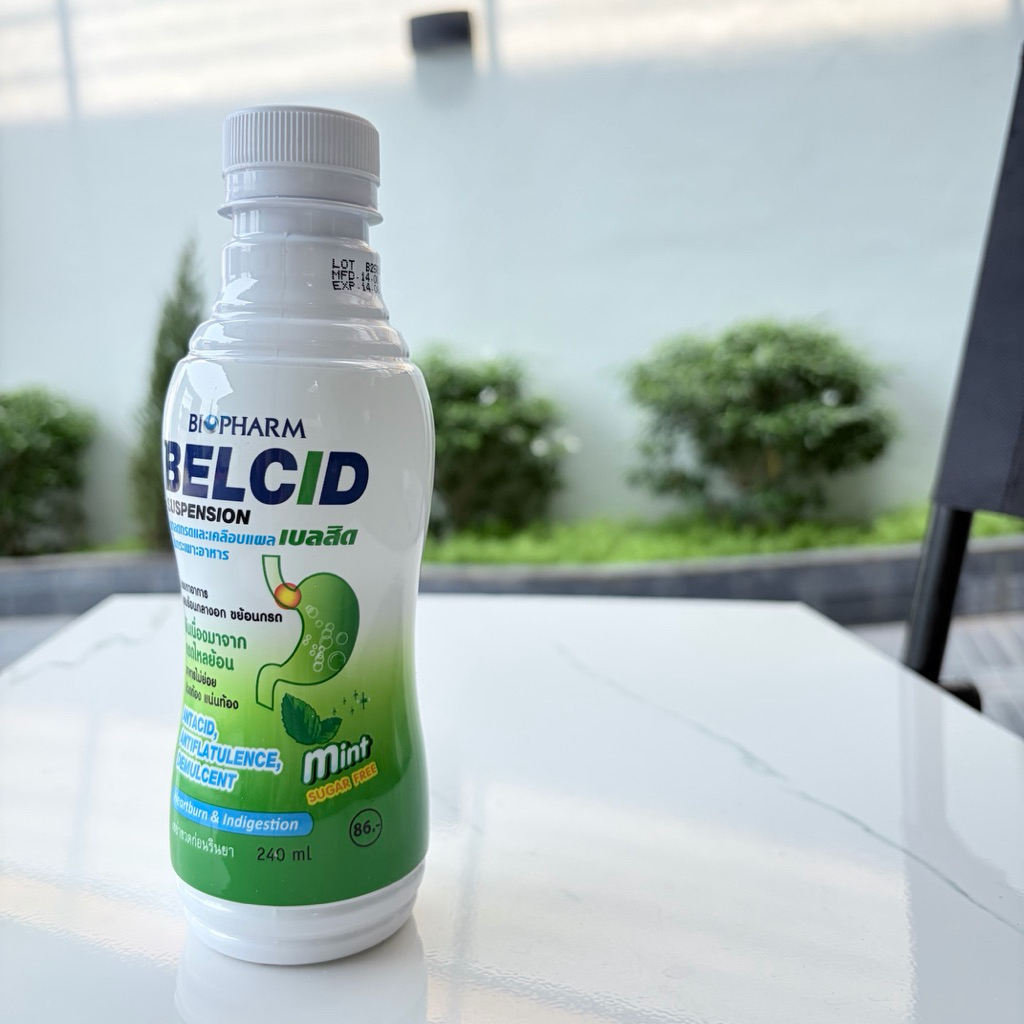 [COMBO 3 CHAI] Hỗ Trợ Giảm Trào Ngược Dạ Dày, Ợ Chua Belcid Suspension Biopharm Thái Lan 240ml - Vị Bạc Hà Không Đường