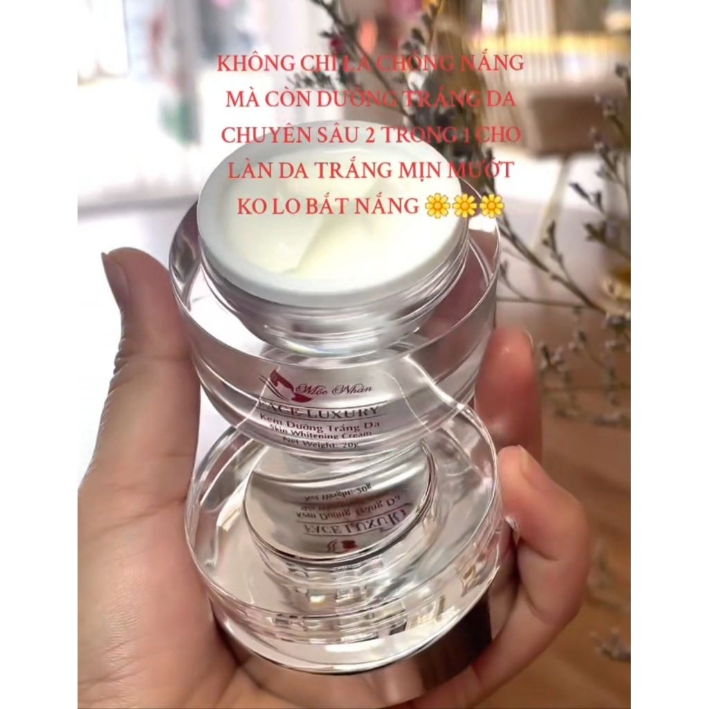 Chính Hãng Kem Face Luxury Ngày Mộc Nhân Dưỡng Trắng Da Bảo Vệ Da Khỏi Tia UV Hổ Trợ Làm Mờ Thâm Sạm Nám Không Bết Rít