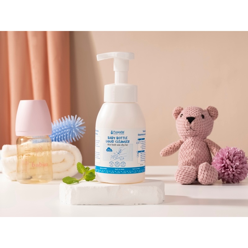 Nước rửa bình sữa cho bé Fuwa3e - Rửa sạch mùi sữa, cặn sữa và các vết bẩn cứng đầu.