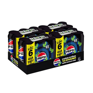 Thùng 24 lon nước ngọt Pepsi không calo vị chanh 320ml