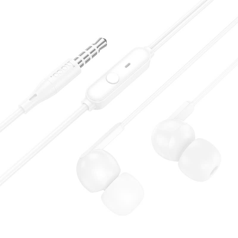 Tai nghe có dây HOCO tích hợp mic chống ồn và thiết kế giắc 3.5mm, mút đệm chống đau tai, dây dài 1.2m