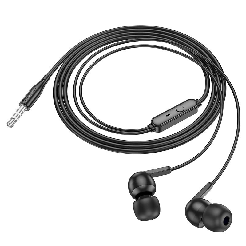 Tai nghe có dây HOCO tích hợp mic chống ồn và thiết kế giắc 3.5mm, mút đệm chống đau tai, dây dài 1.2m