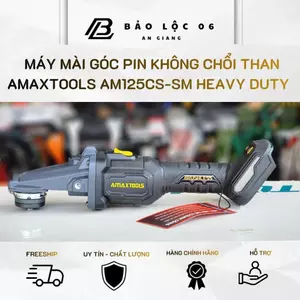 Máy mài pin AMAXTOOLS AM125CS-SM 21V không chổi than- có chống sốc đá- antikickback-chống lật cổ tay