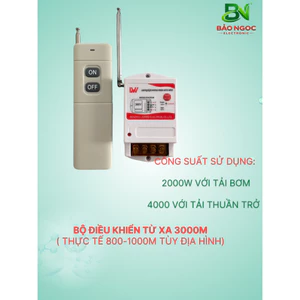 Bộ Công tắc Điều khiển Từ xa 100- 3000m 220V - 380v Dùng cho Máy bơm Nước và Rửa Xe các thiết bị cần bật tắt từ xa
