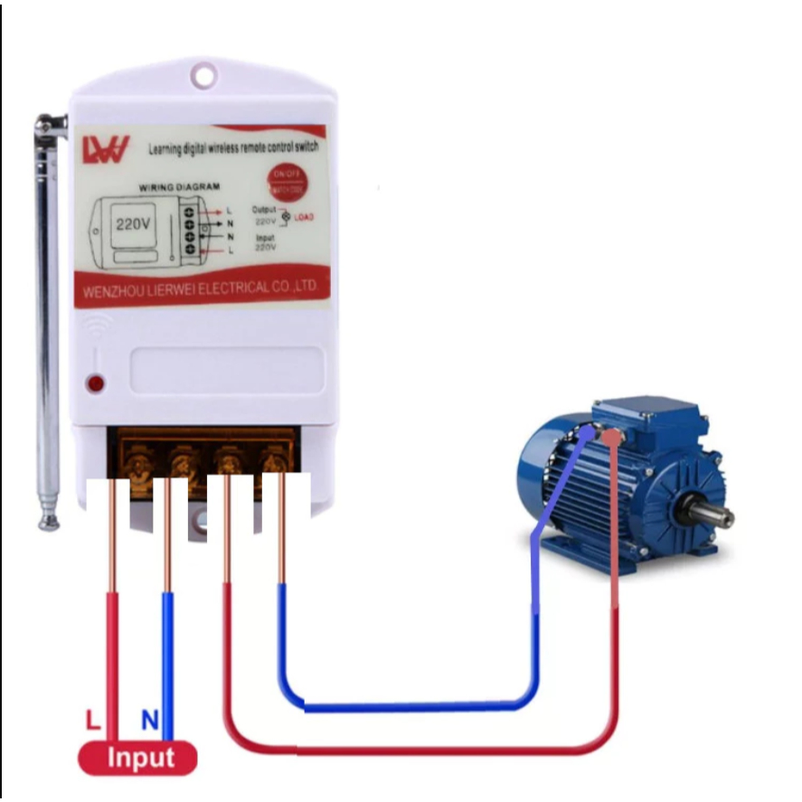 Bộ Công tắc Điều khiển Từ xa 100- 3000m 220V - 380v Dùng cho Máy bơm Nước và Rửa Xe các thiết bị cần bật tắt từ xa